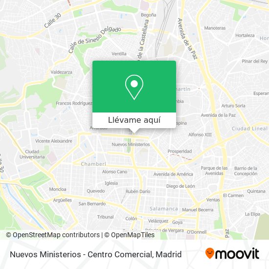 Mapa Nuevos Ministerios - Centro Comercial