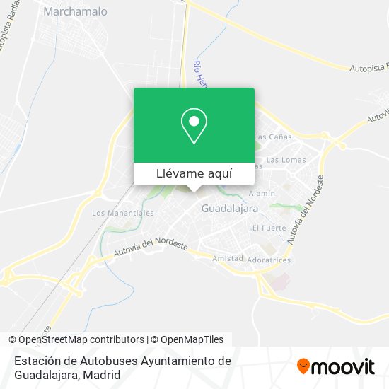 Mapa Estación de Autobuses Ayuntamiento de Guadalajara