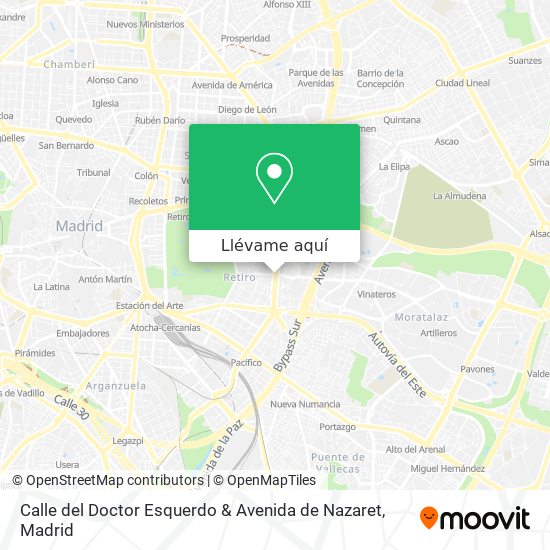 Mapa Calle del Doctor Esquerdo & Avenida de Nazaret