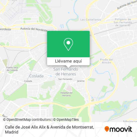 Mapa Calle de José Alix Alix & Avenida de Montserrat
