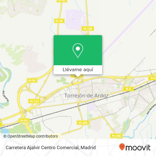 Mapa Carretera Ajalvir Centro Comercial