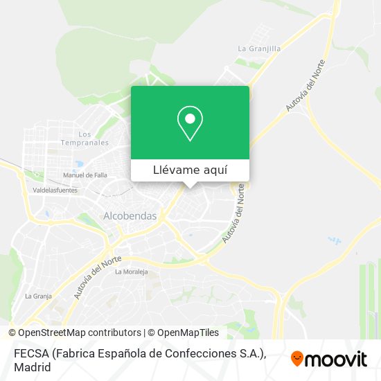 Mapa FECSA (Fabrica Española de Confecciones S.A.)