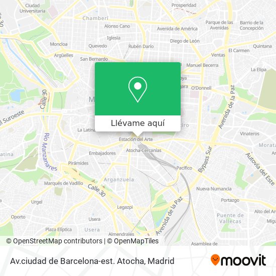 Mapa Av.ciudad de Barcelona-est. Atocha