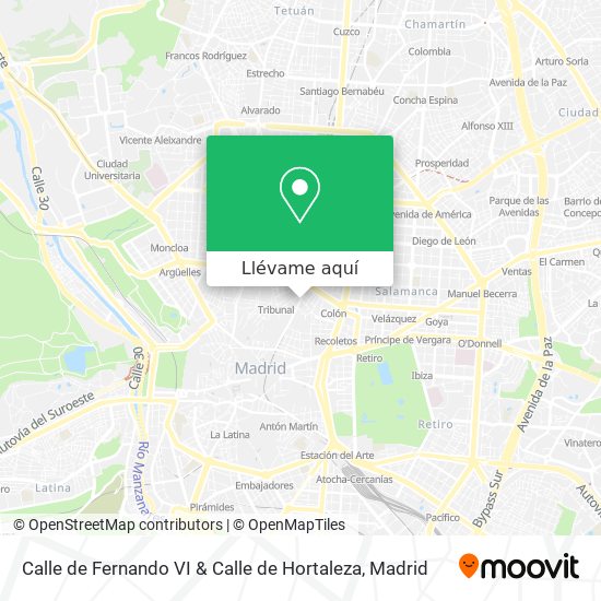 Mapa Calle de Fernando VI & Calle de Hortaleza