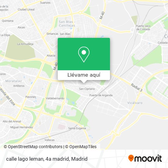 Mapa calle lago leman, 4a madrid