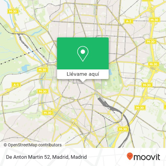 Mapa De Anton Martin 52, Madrid