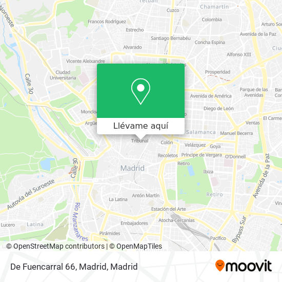 Mapa De Fuencarral 66, Madrid