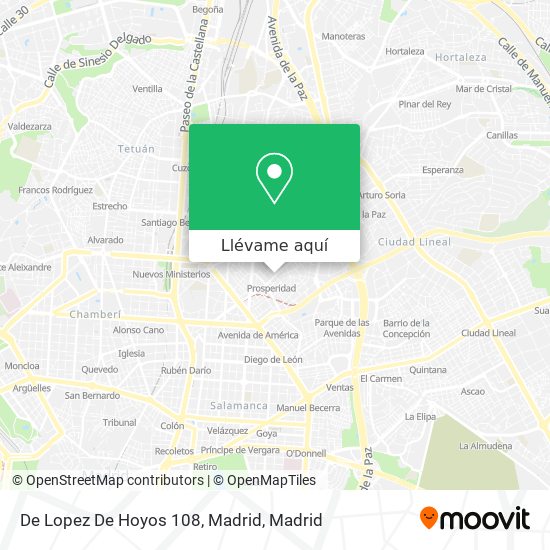 Mapa De Lopez De Hoyos 108, Madrid