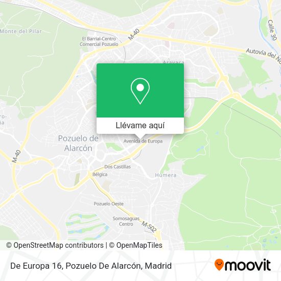 Mapa De Europa 16, Pozuelo De Alarcón