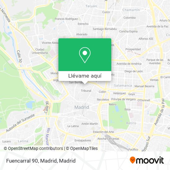 Mapa Fuencarral 90, Madrid