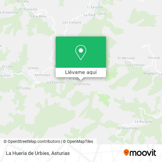 Mapa La Hueria de Urbies