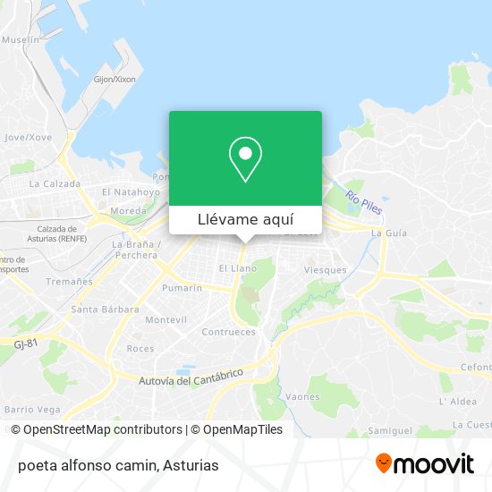 Mapa poeta alfonso camin