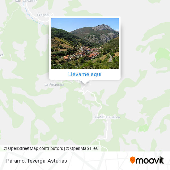 Mapa Páramo, Teverga