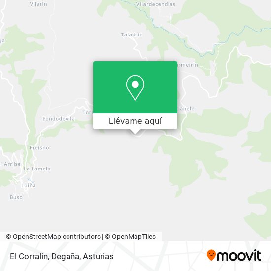 Mapa El Corralin, Degaña