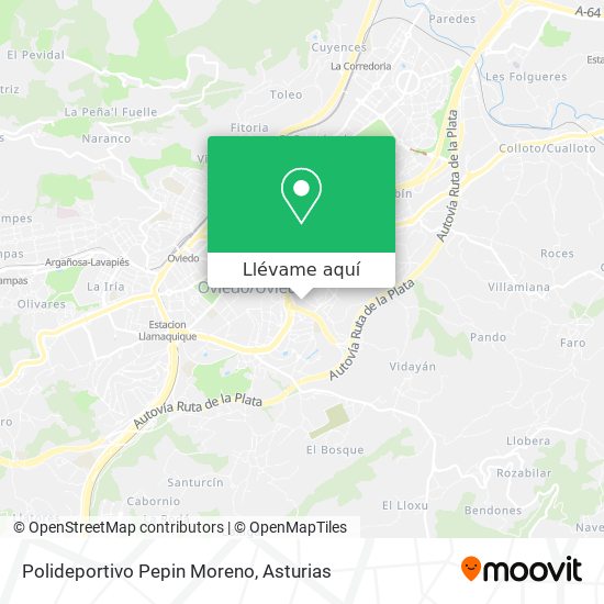 Mapa Polideportivo Pepin Moreno