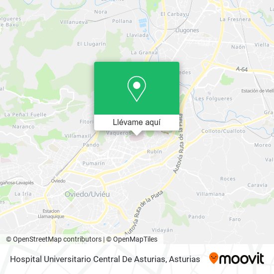 Mapa Hospital Universitario Central De Asturias