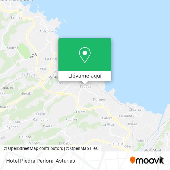 Mapa Hotel Piedra Perlora