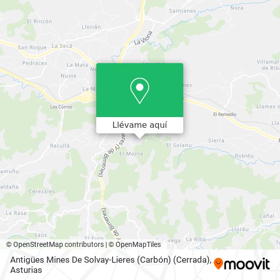 Mapa Antigües Mines De Solvay-Lieres (Carbón) (Cerrada)