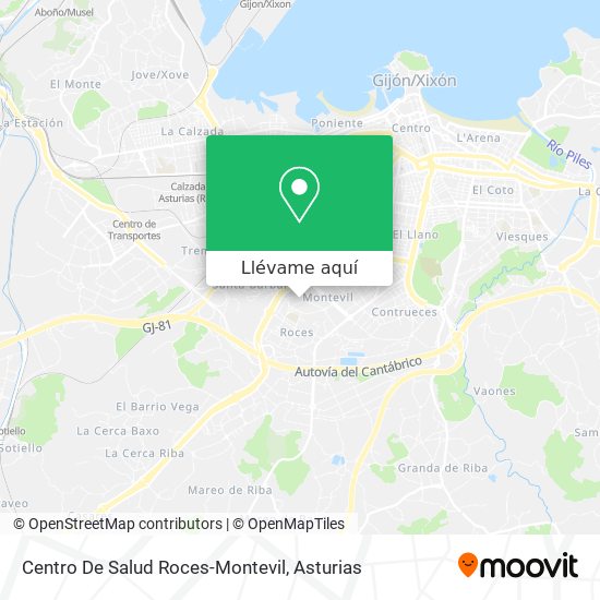 Mapa Centro De Salud Roces-Montevil