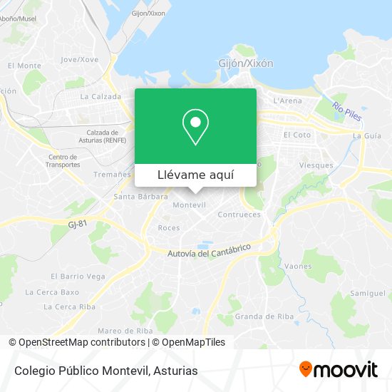 Mapa Colegio Público Montevil