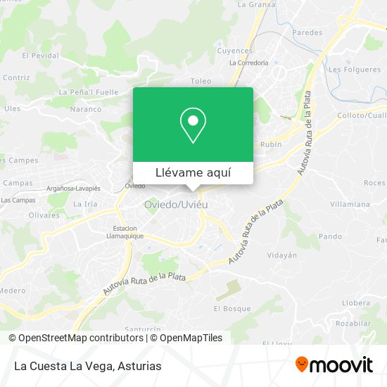 Mapa La Cuesta La Vega