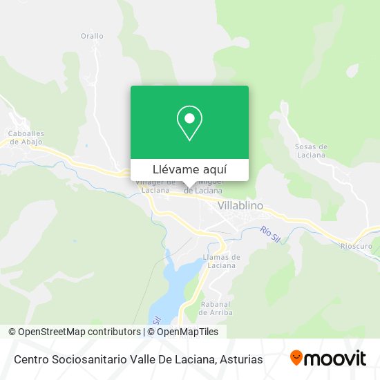Mapa Centro Sociosanitario Valle De Laciana