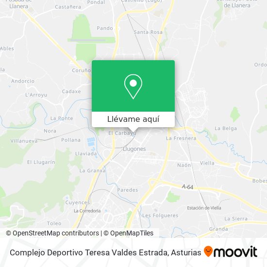 Mapa Complejo Deportivo Teresa Valdes Estrada