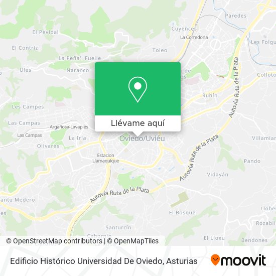 Mapa Edificio Histórico Universidad De Oviedo