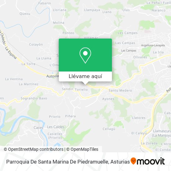 Mapa Parroquia De Santa Marina De Piedramuelle
