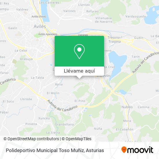 Mapa Polideportivo Municipal Toso Muñiz