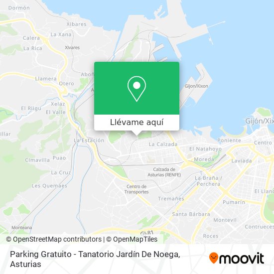 Mapa Parking Gratuito - Tanatorio Jardín De Noega