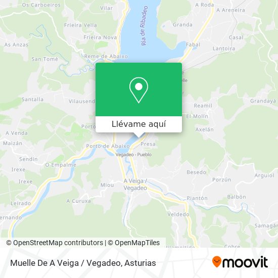Mapa Muelle De A Veiga / Vegadeo