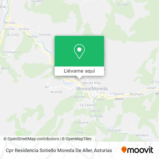 Mapa Cpr Residencia Sotiello Moreda De Aller