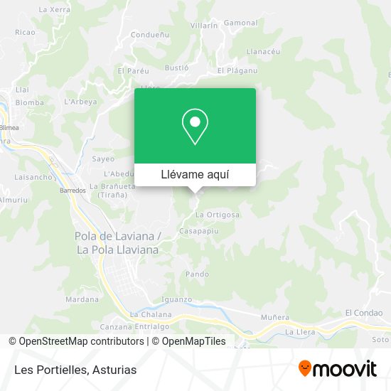 Mapa Les Portielles