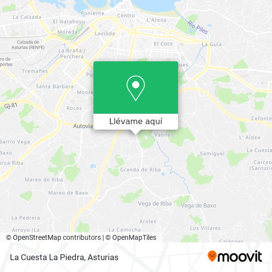 Mapa La Cuesta La Piedra