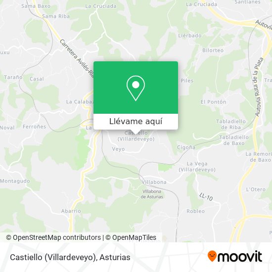 Mapa Castiello (Villardeveyo)