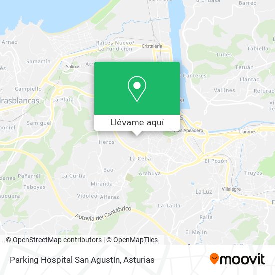 Mapa Parking Hospital San Agustín