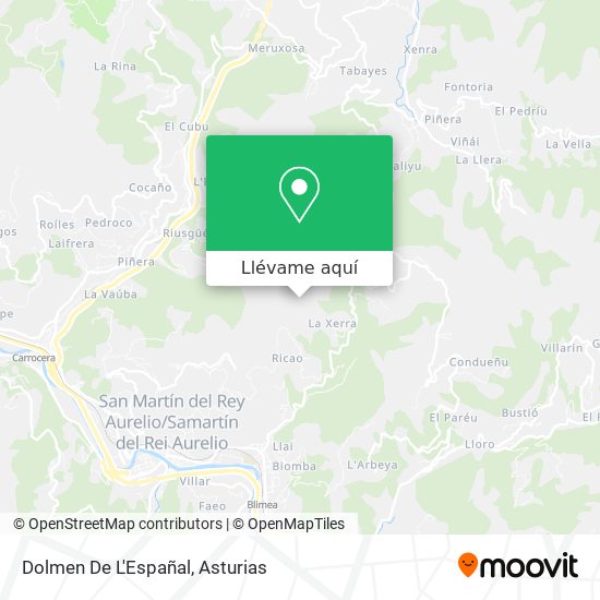 Mapa Dolmen De L'Españal