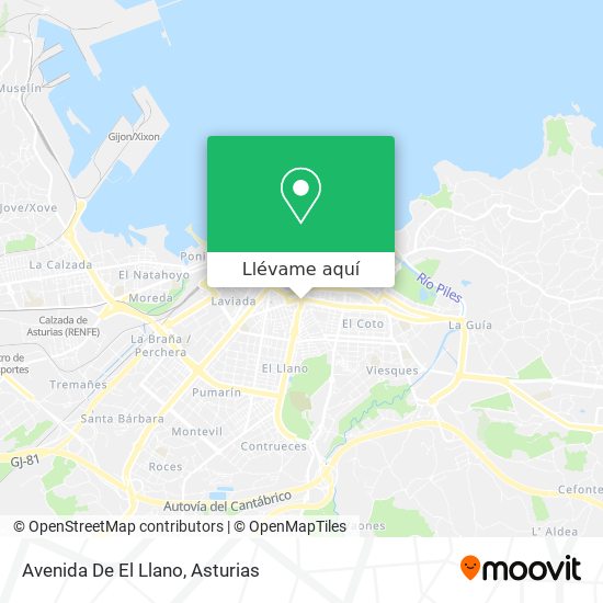 Mapa Avenida De El Llano