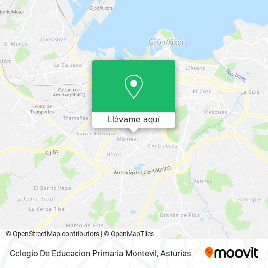 Mapa Colegio De Educacion Primaria Montevil