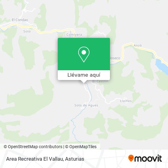 Mapa Area Recreativa El Vallau