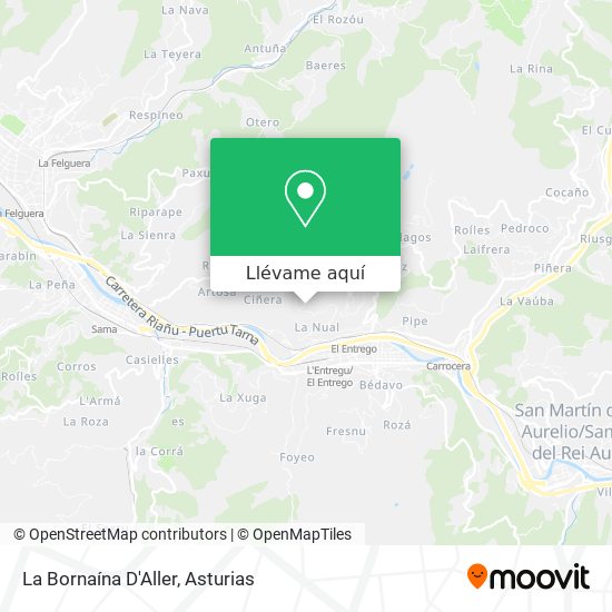Mapa La Bornaína D'Aller
