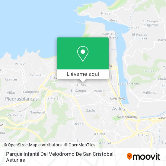 Mapa Parque Infantil Del Velodromo De San Cristobal
