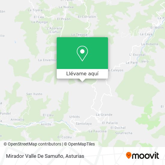 Mapa Mirador Valle De Samuño