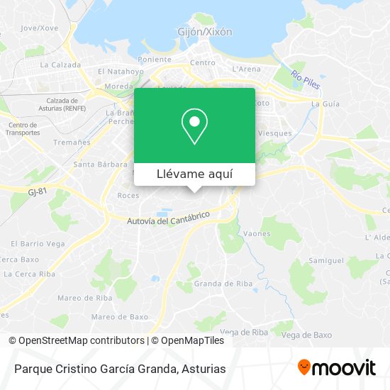 Mapa Parque Cristino García Granda