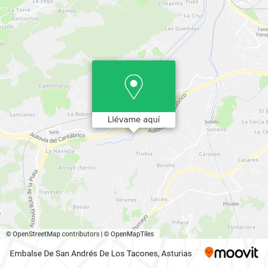 Mapa Embalse De San Andrés De Los Tacones