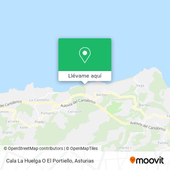 Mapa Cala La Huelga O El Portiello