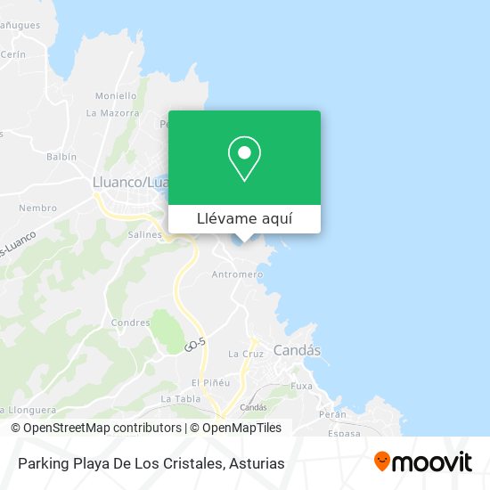 Mapa Parking Playa De Los Cristales