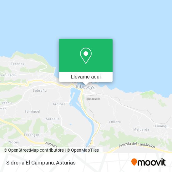Mapa Sidreria El Campanu
