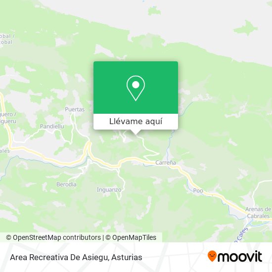 Mapa Area Recreativa De Asiegu